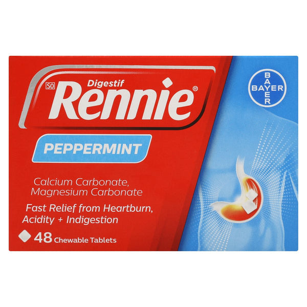 Rennies Antacid Tablets Peppermint 48's