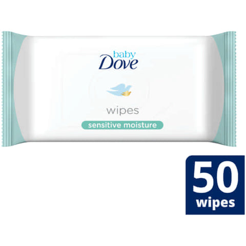 Dove Sensitive Baby Wipes, 50's