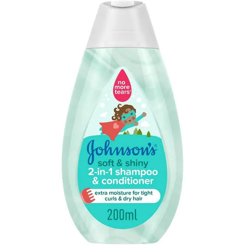 Johnson's Baby Soft & Shiny 2-in-1 Shampoo Conditioner, 200ml