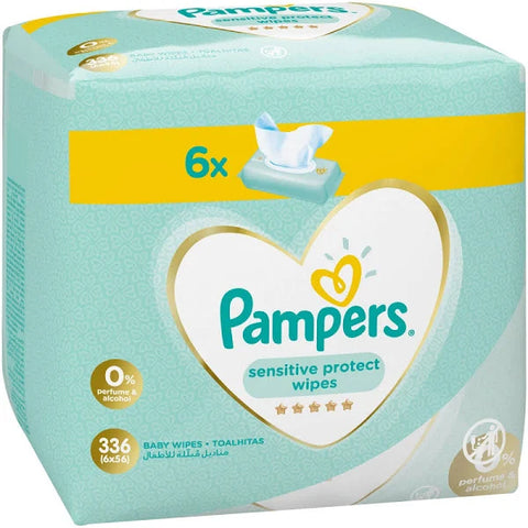 Pampers Sensitive Protect Baby Wipes, 336's